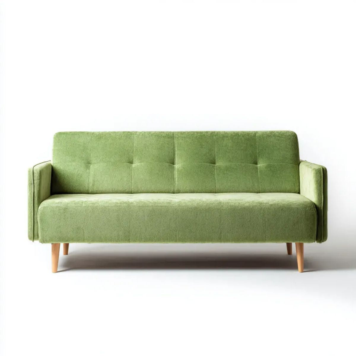 Sofa dwuosobowa zielona z weluru poliestrowego 160 x 80 x 83 cm