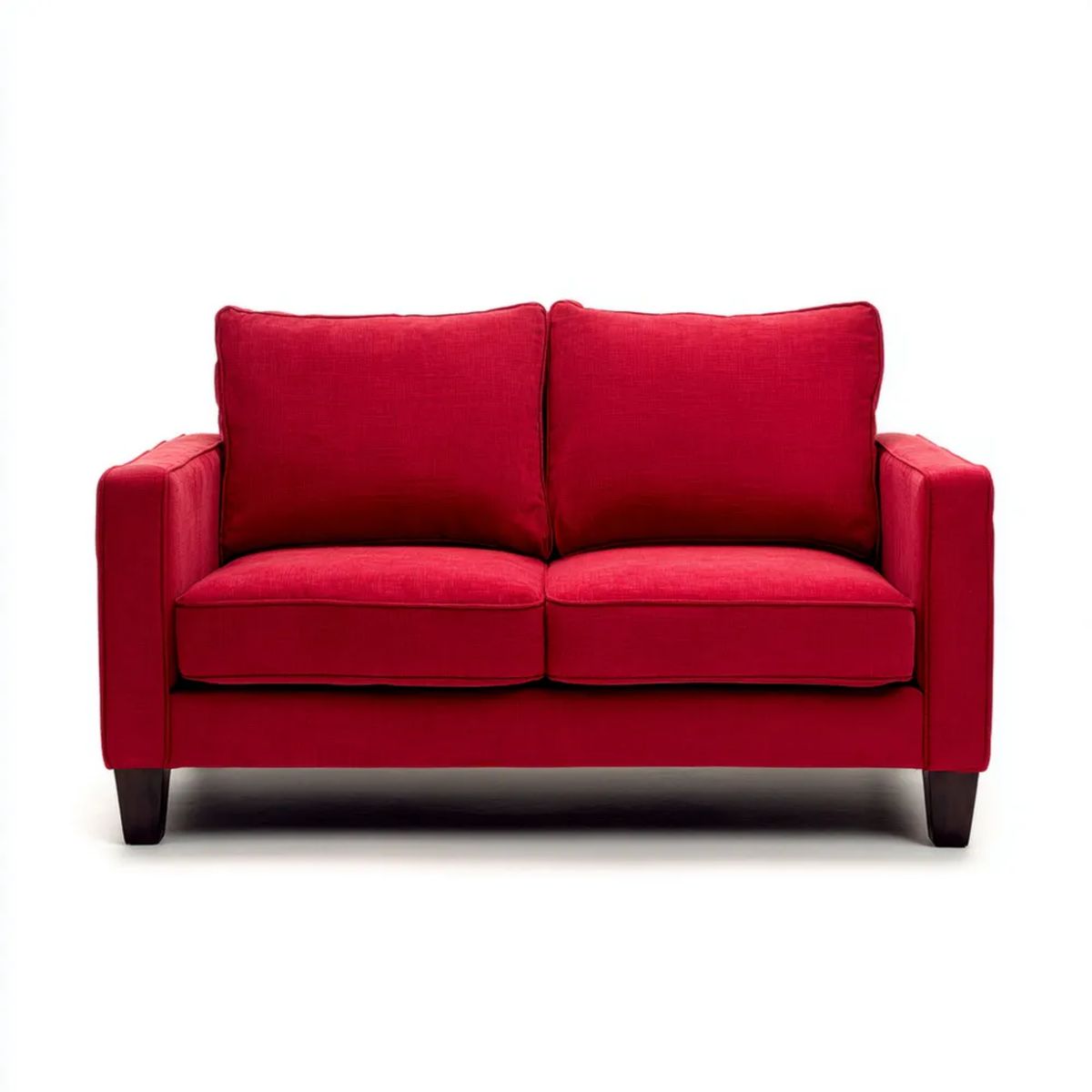 Czerwona sofa dwuosobowa z tapicerką poliestrową 160 x 90 x 85 cm